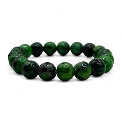 10mm Ruby Zoisite Bead Bracelet